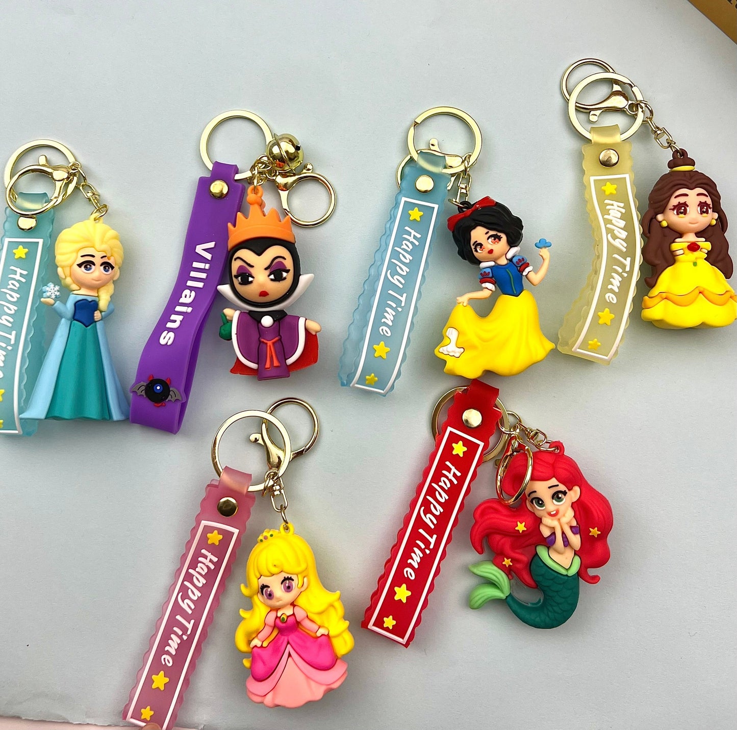 Silicone princess keychain