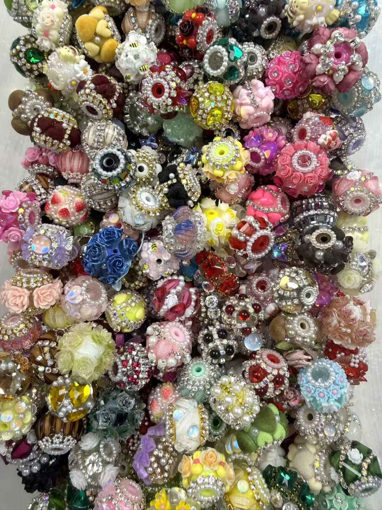 Fancy round beads mix