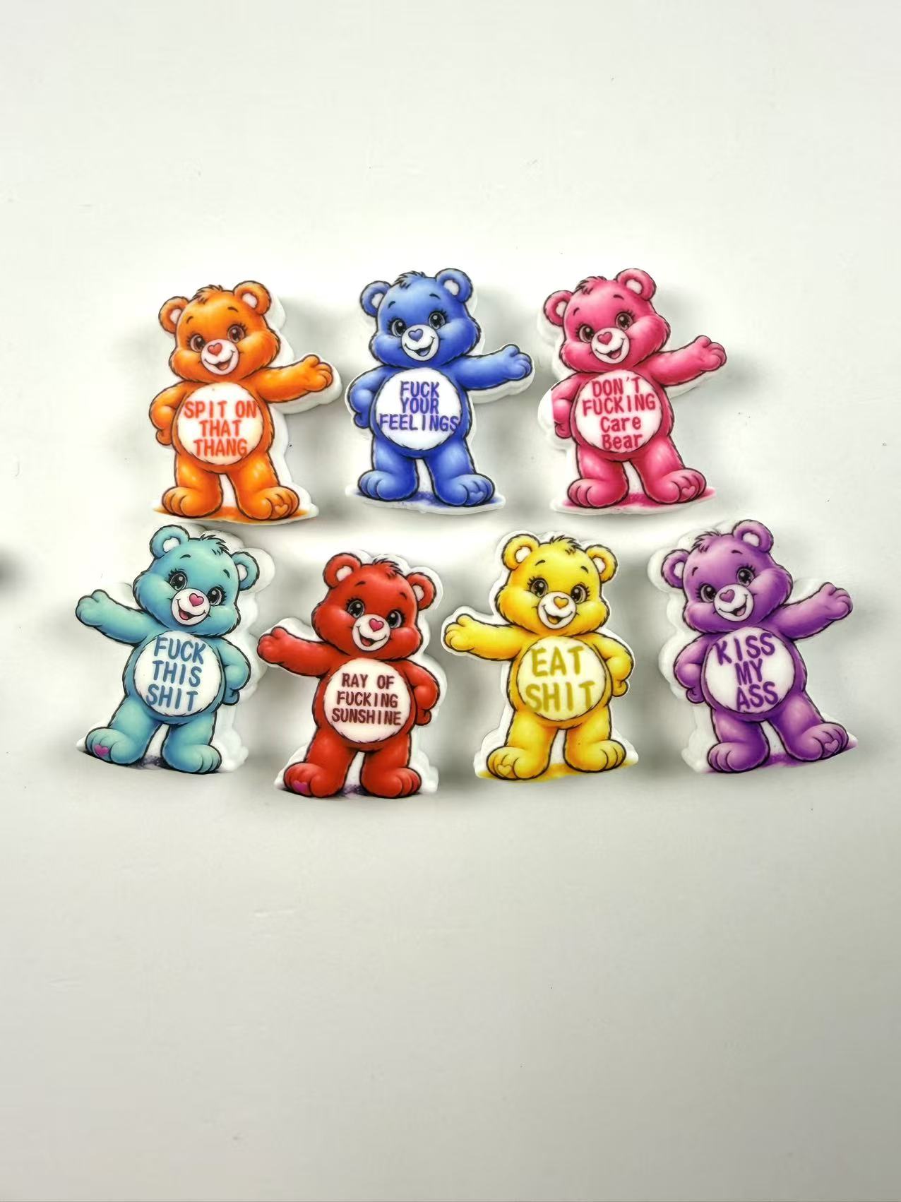 Silicone Carebear focal beads