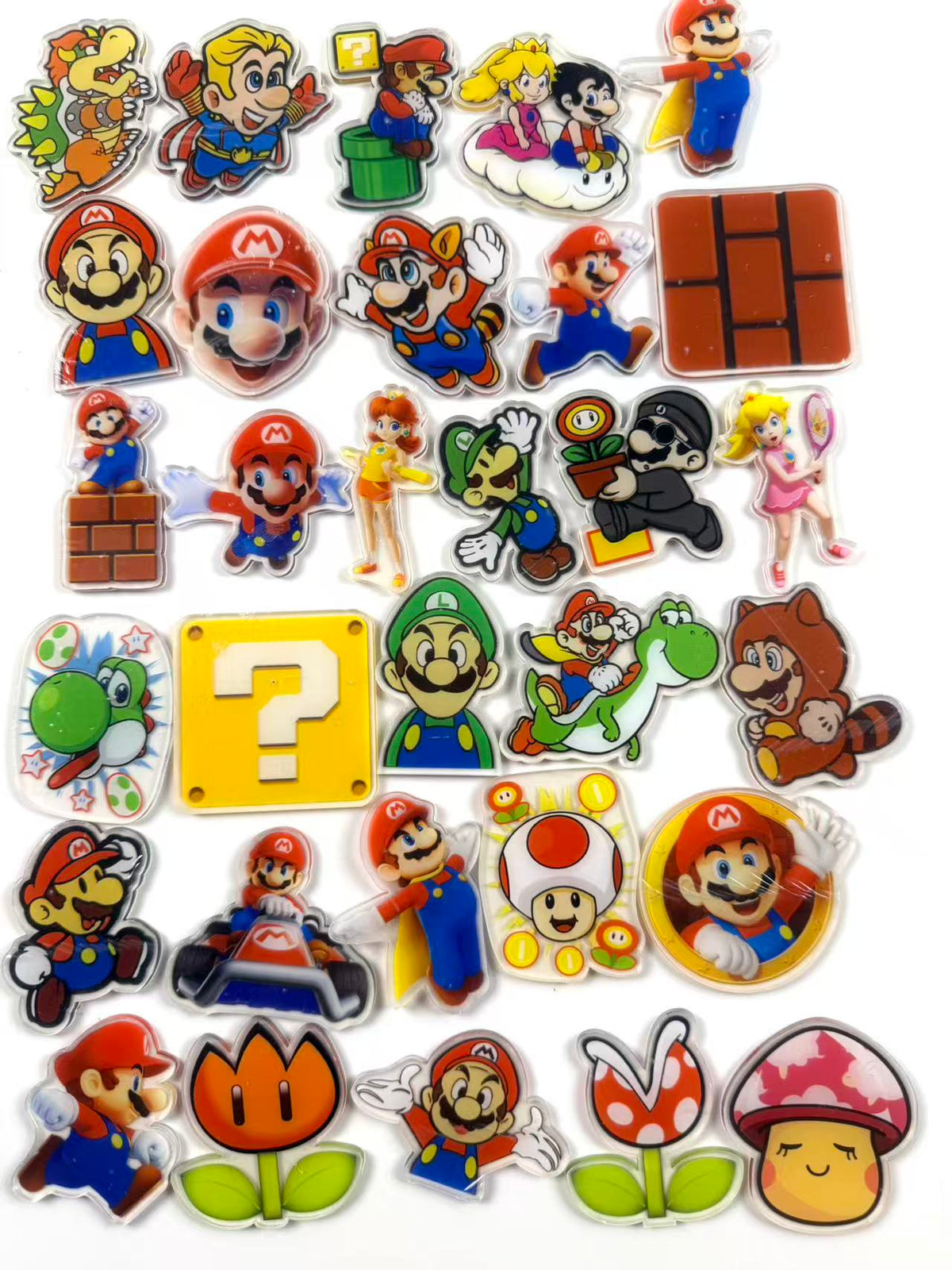 6cm cartoon mario acrylic flat back
