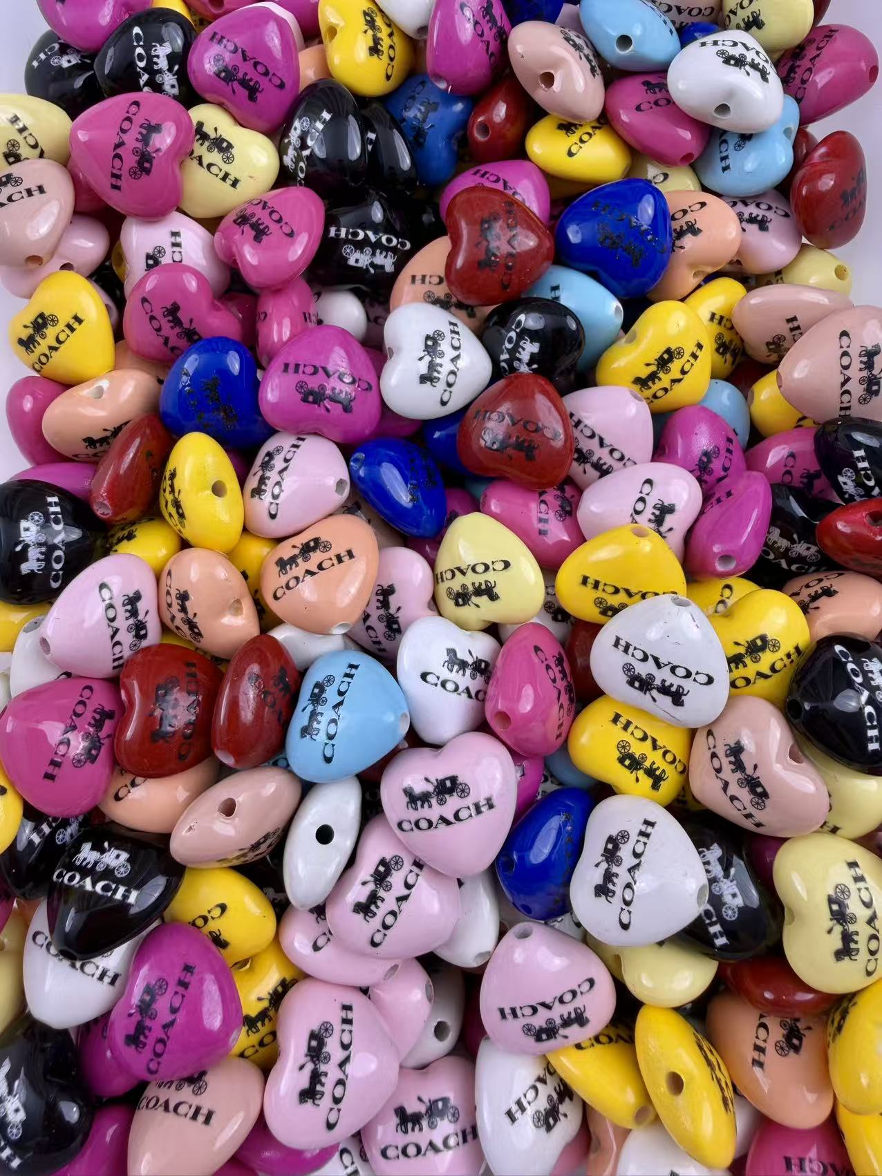 colorful heart mix beads