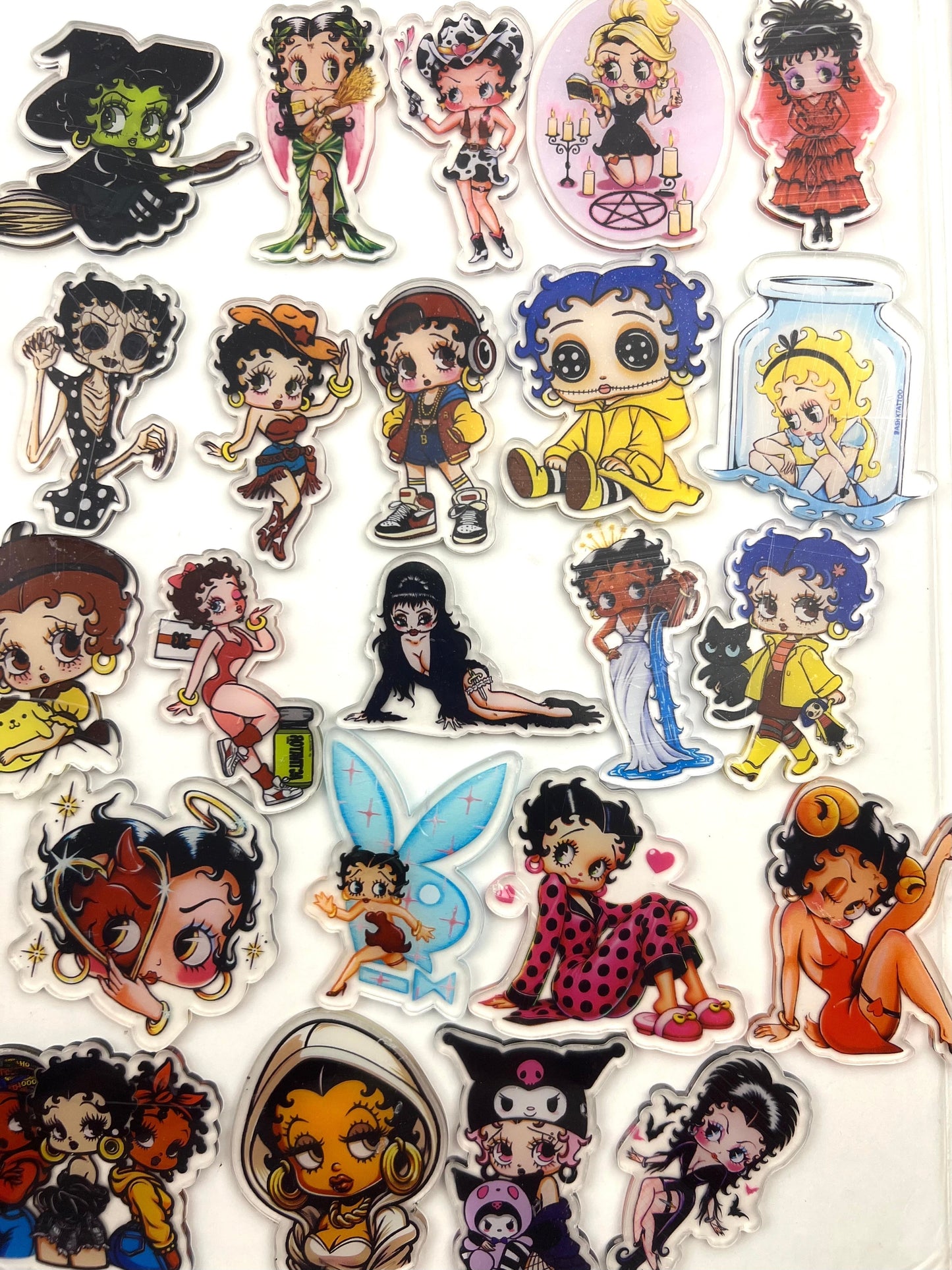 6cm beauty Betty BOOP acrylic flatback sheet