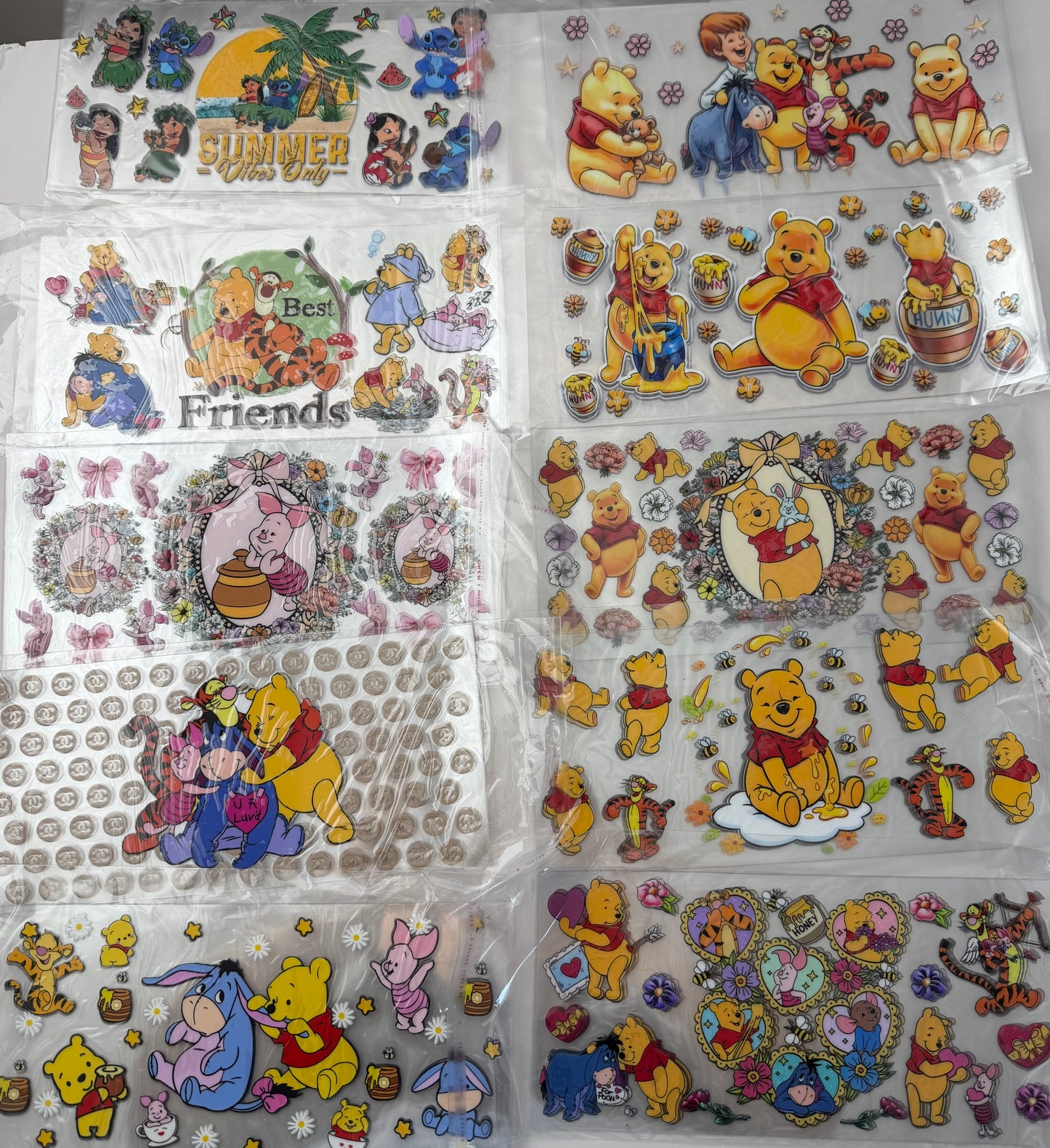 The Pooh Cup wrap 16oz UVDTF stickers