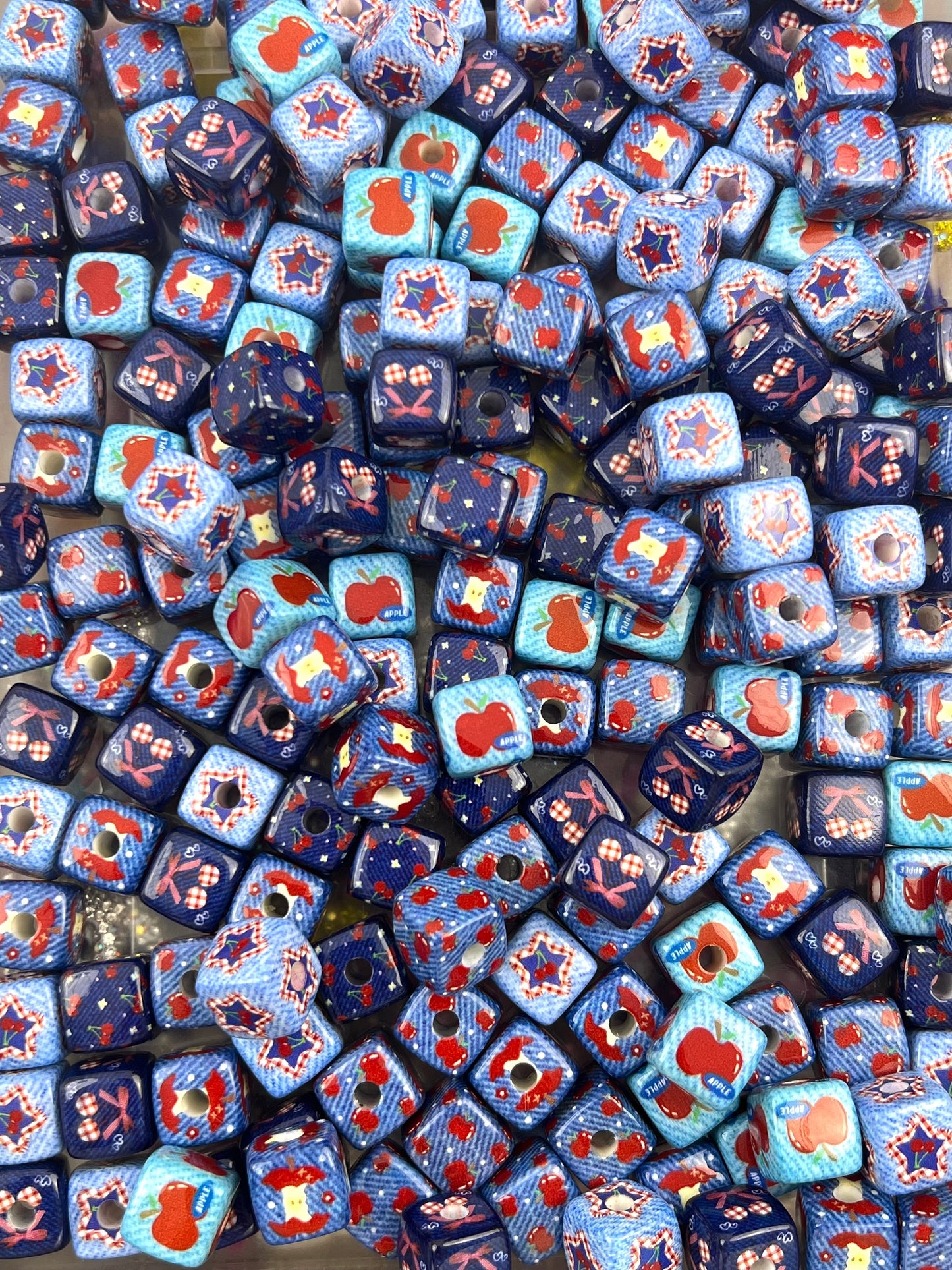 blue apple cube