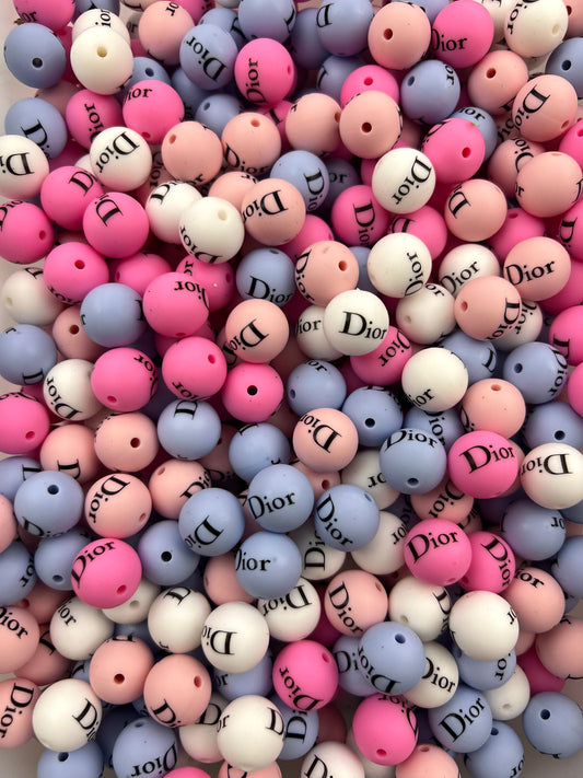 16mm Silicone designer beads(CC/VV/GG/DD/MK/YSl