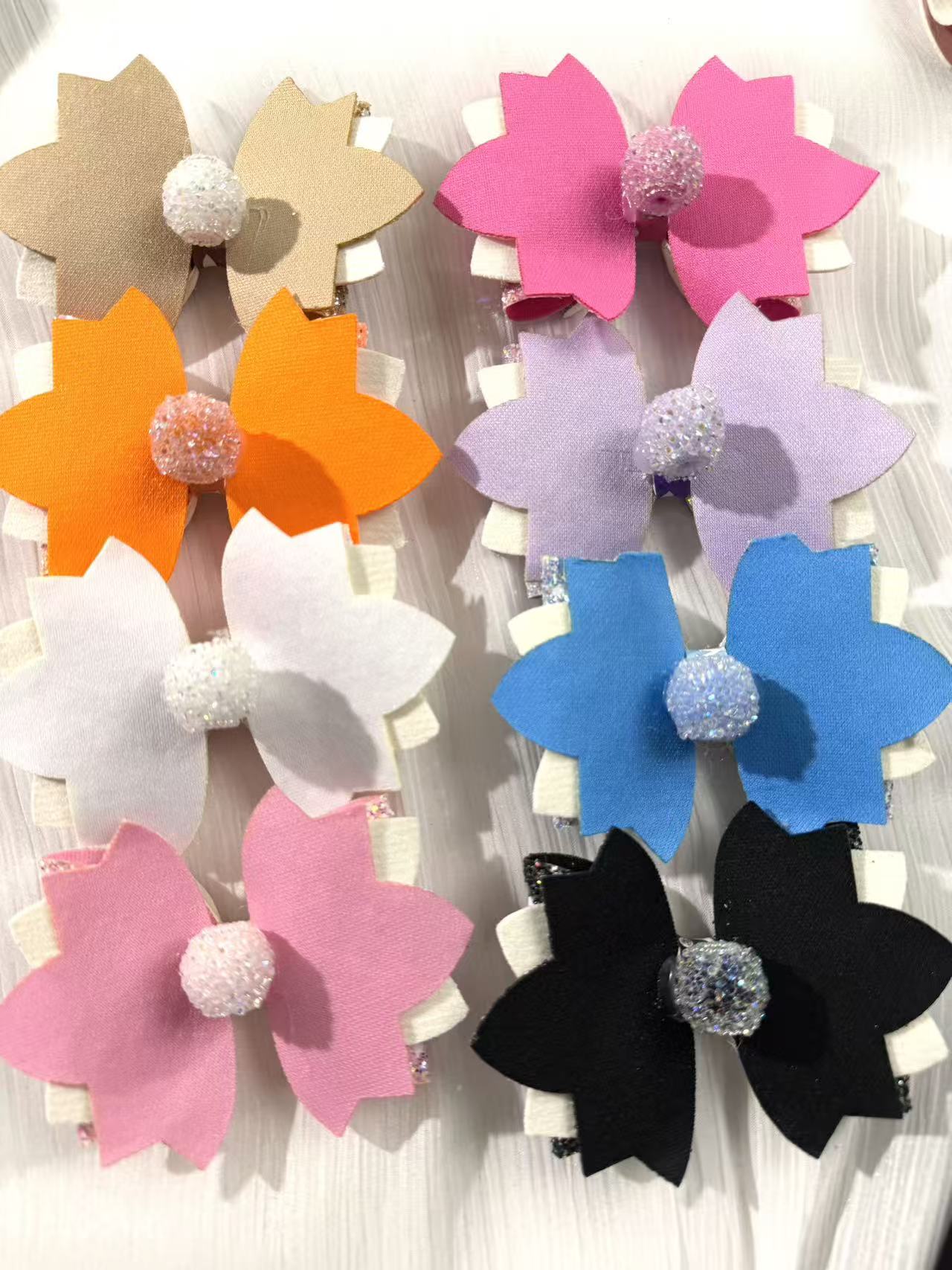 Designer leather Big bow fancy beads