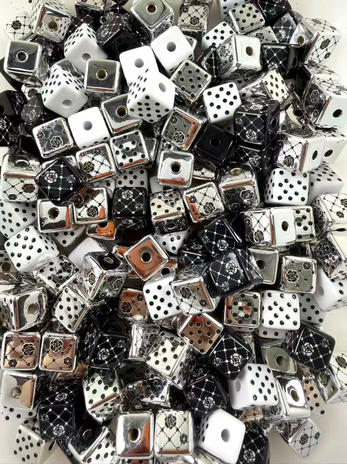black and white cube