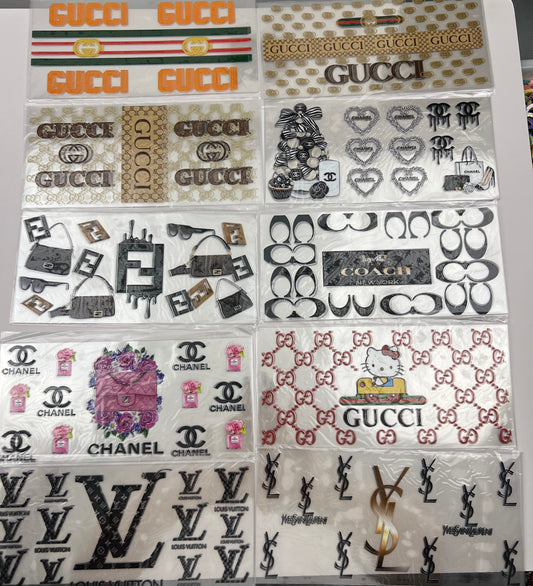 Designer Cup wrap 16oz UVDTF stickers