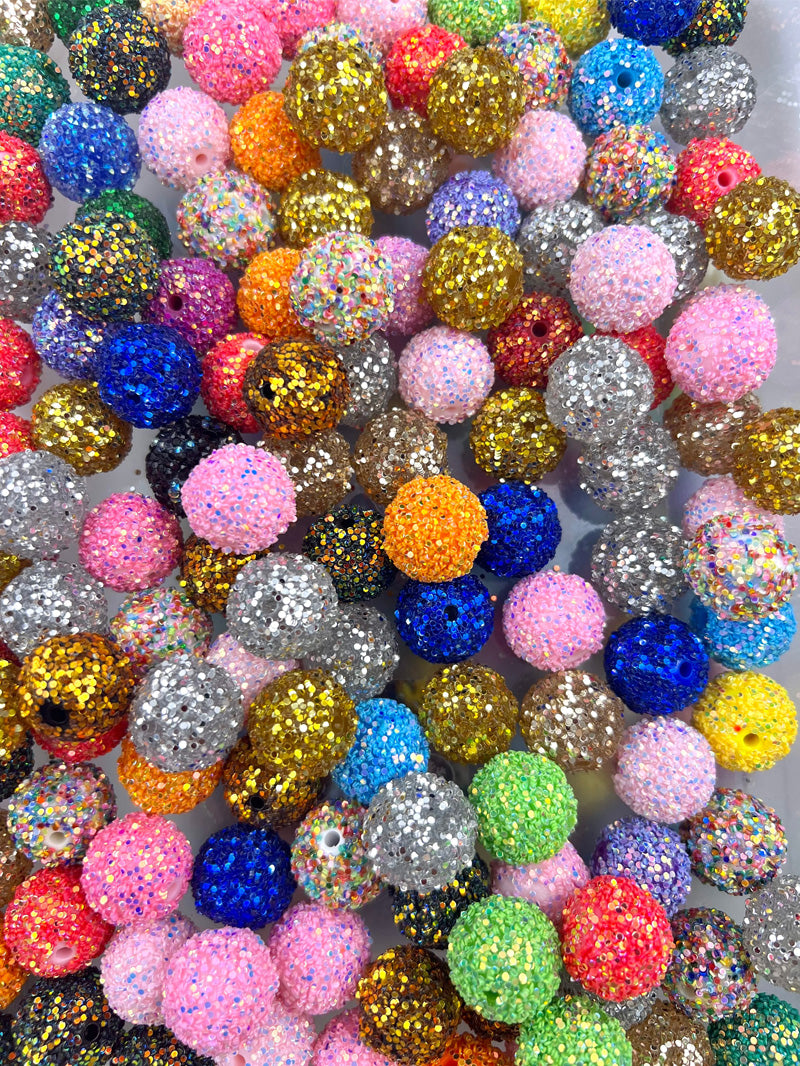 16mm/20mm glitter beads