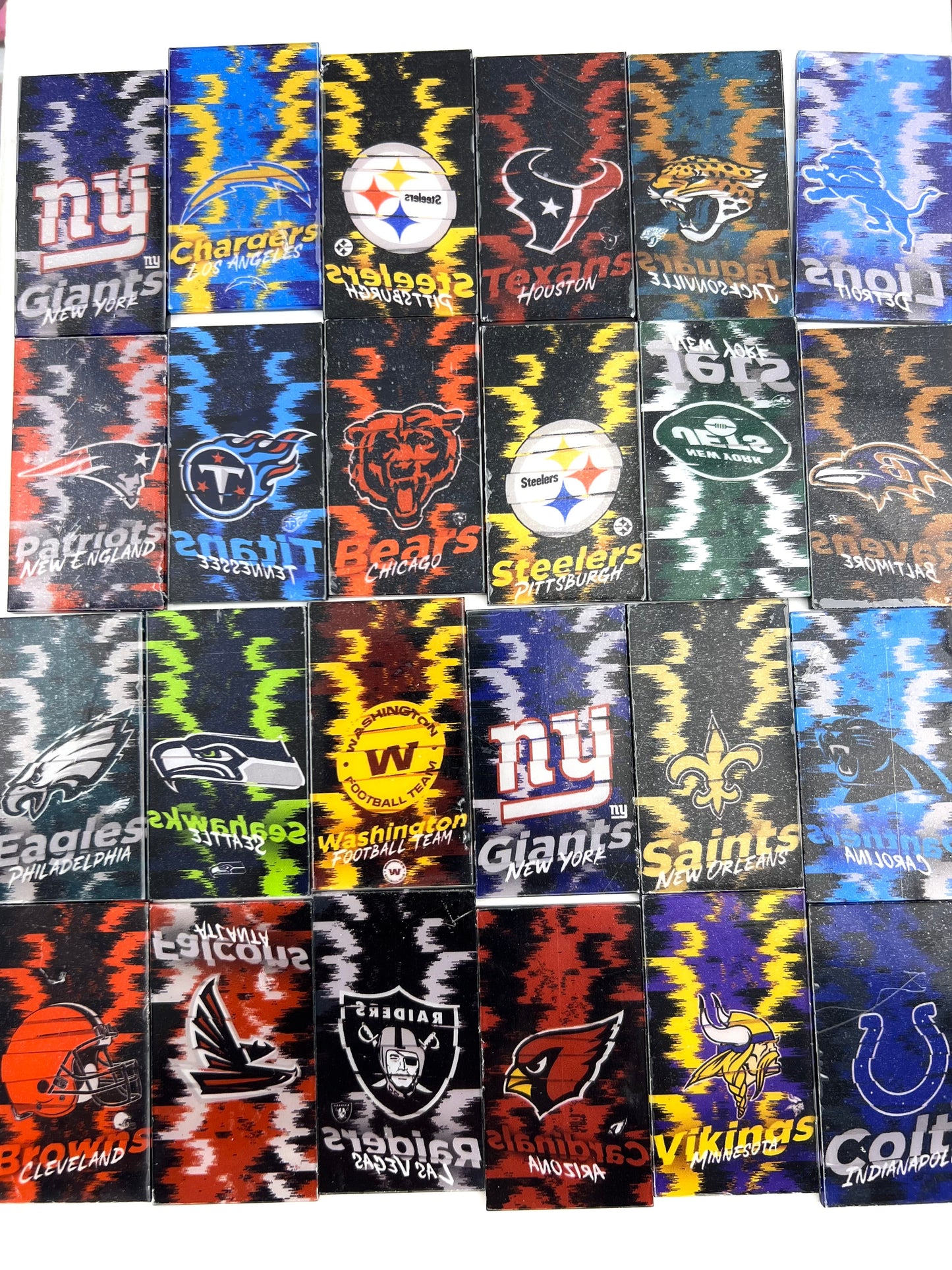 6cm football team acrylic flatback sheet