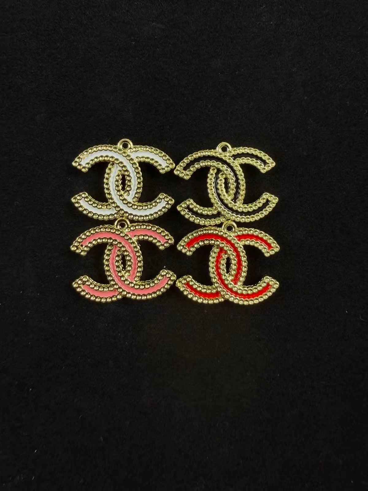 GOLD cc Colorful charms pendants