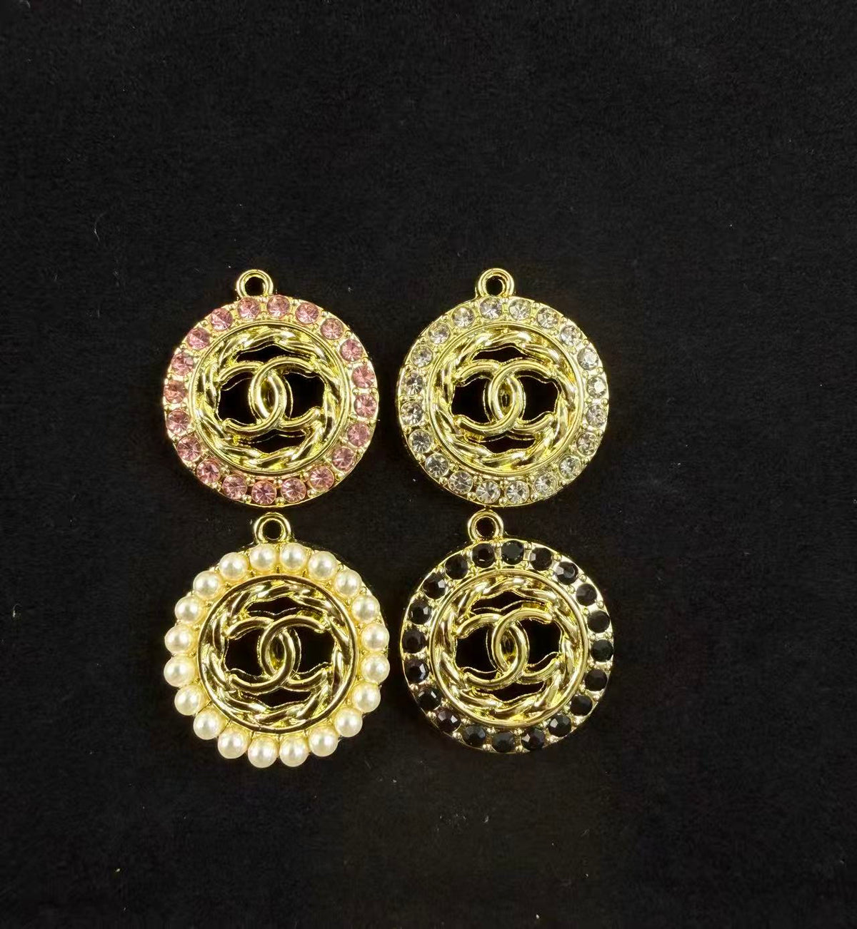 GOLD cc Colorful charms pendants