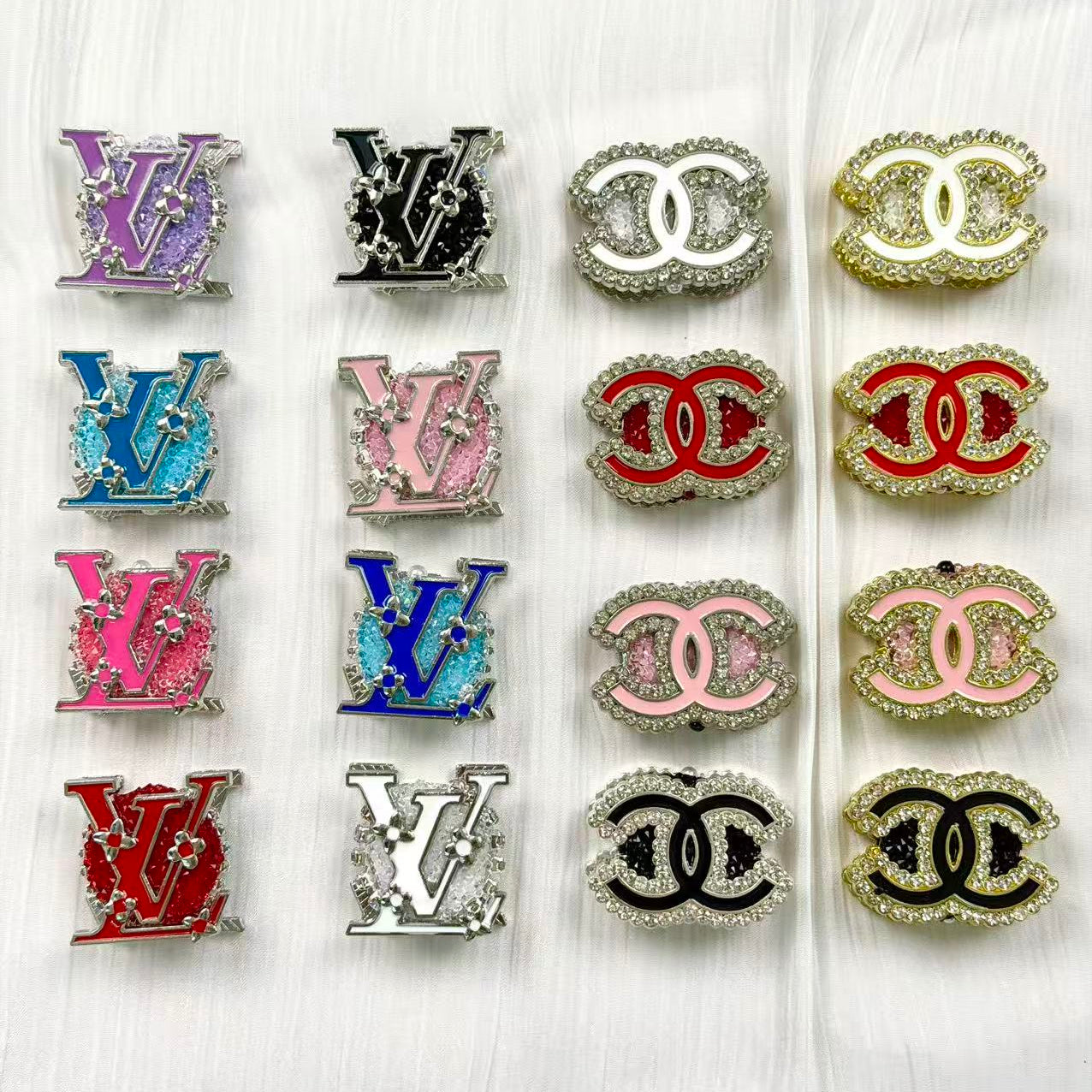 Designer alloy fancy metal logo beads