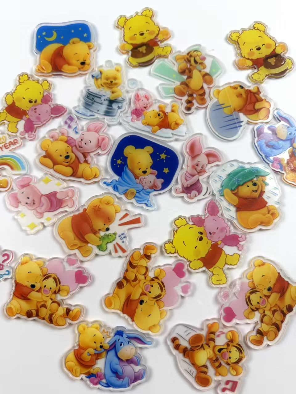 6cm pooh acrylic flatback sheet