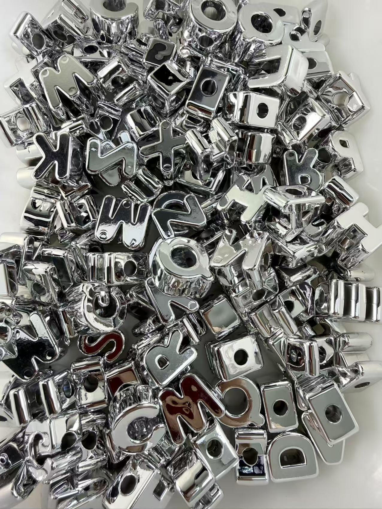 Silver Letter bead mix