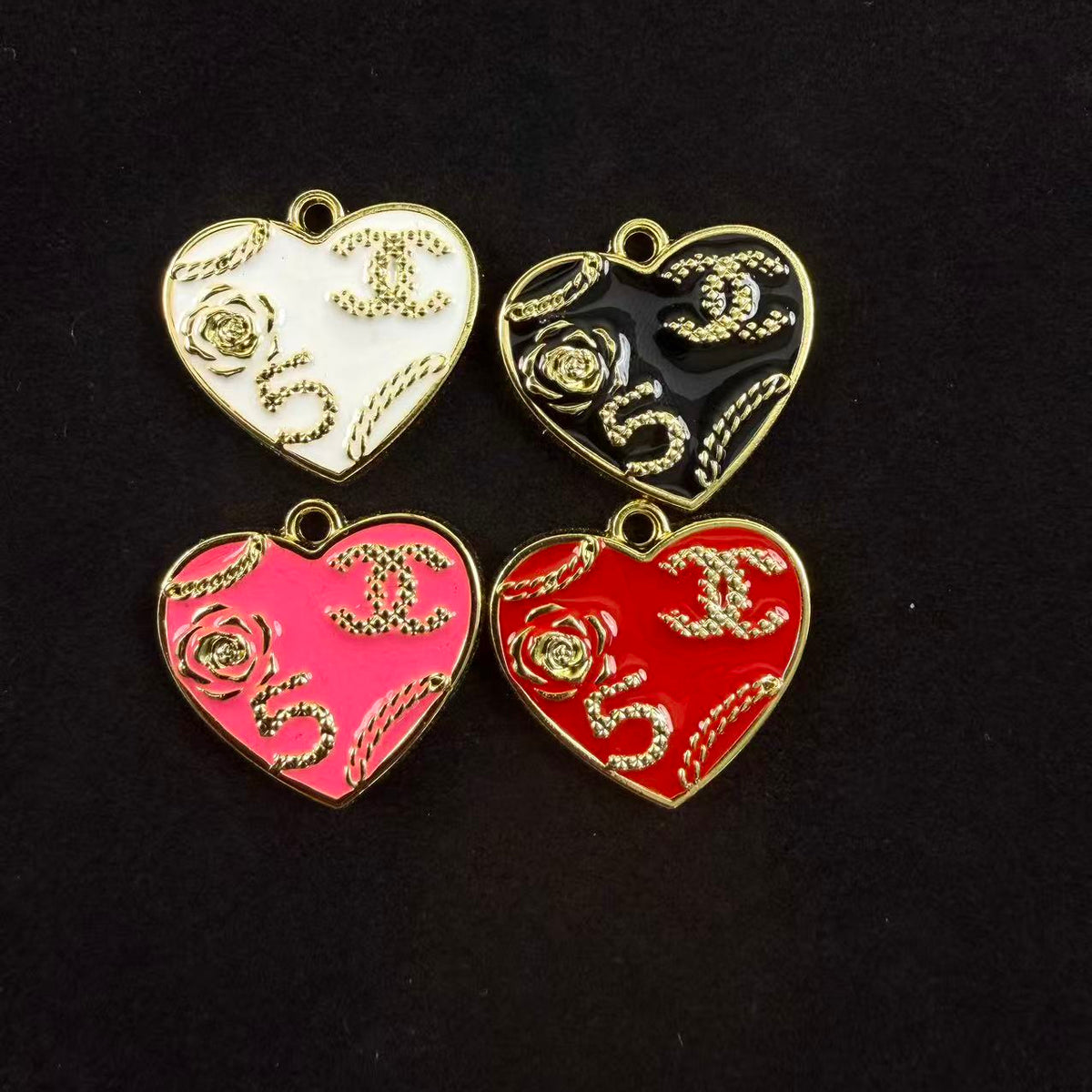 GOLD cc Colorful charms pendants