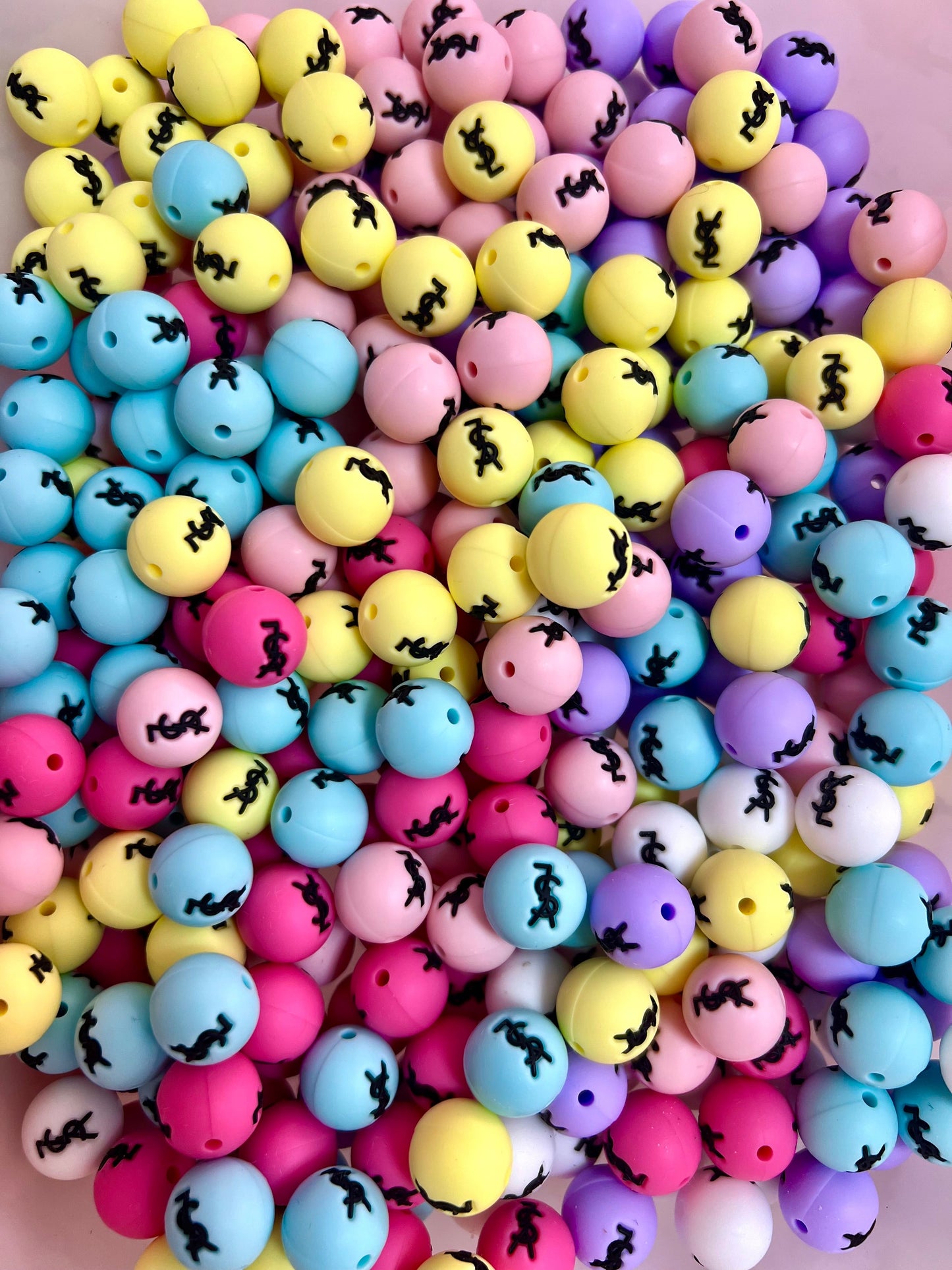 16mm Silicone designer beads(CC/VV/GG/DD/MK/YSl