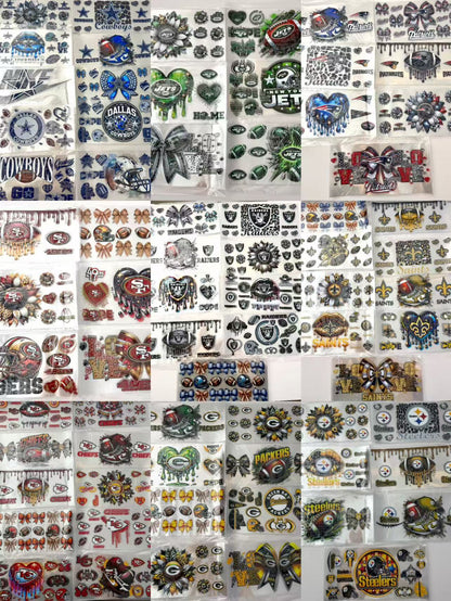 football team Cupwrap 16oz UVDTF stickers