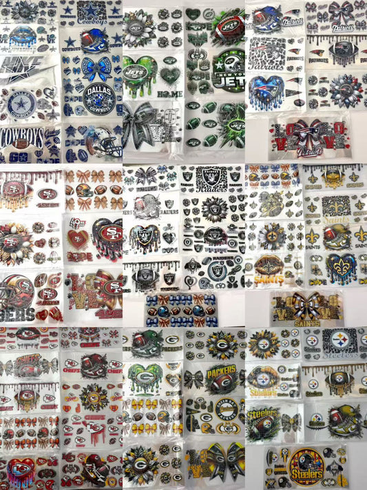 football team Cupwrap 16oz UVDTF stickers