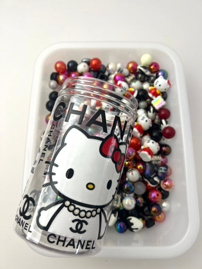 Acrylic bottle with designer beads