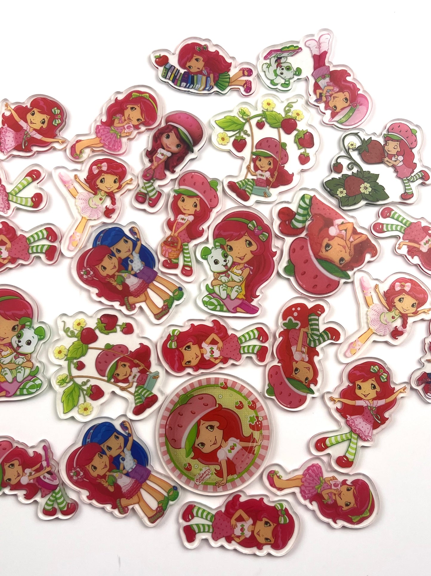 6cm strawberry girl flatback sheet