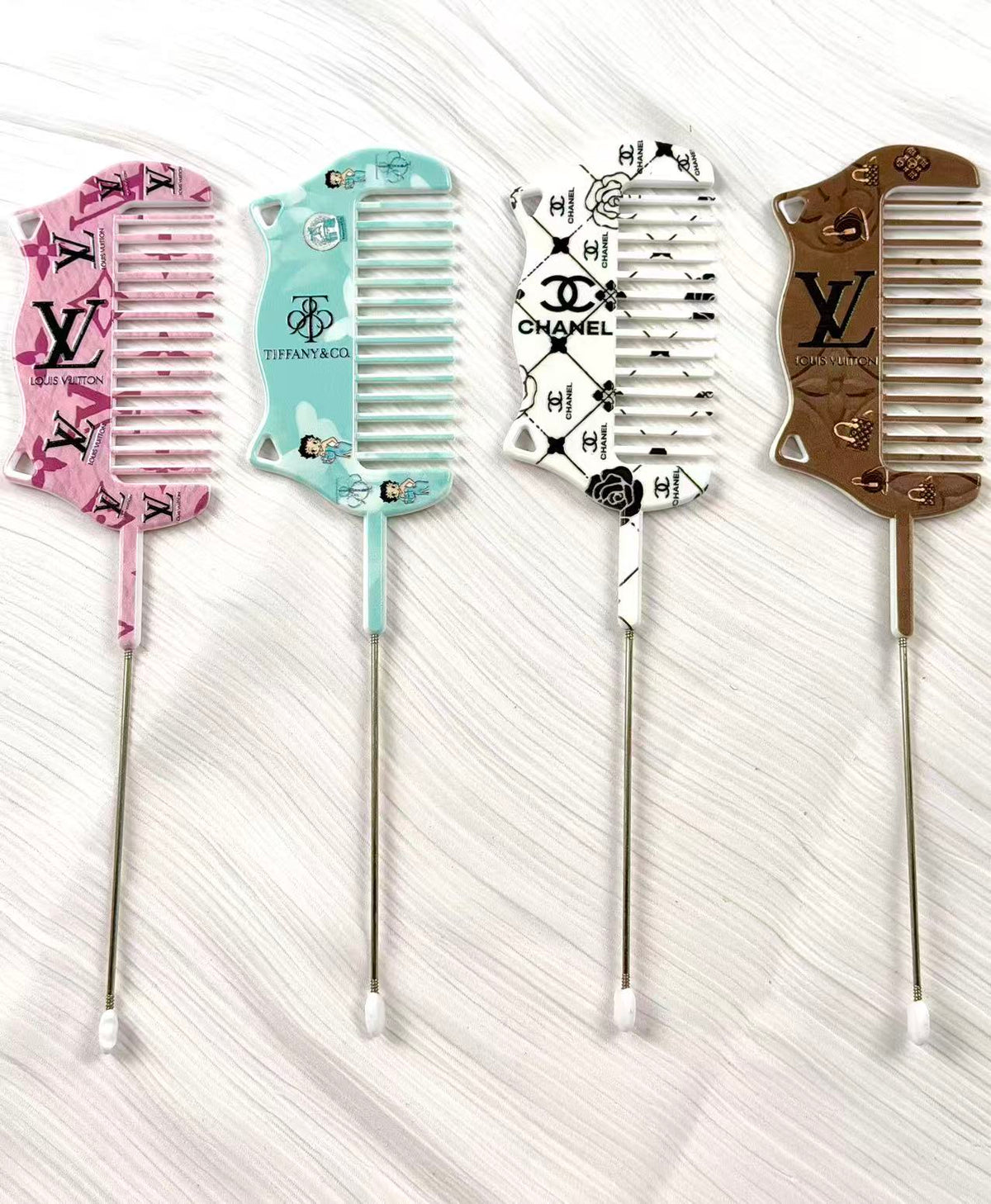23cm Designer beadable mirror and comb