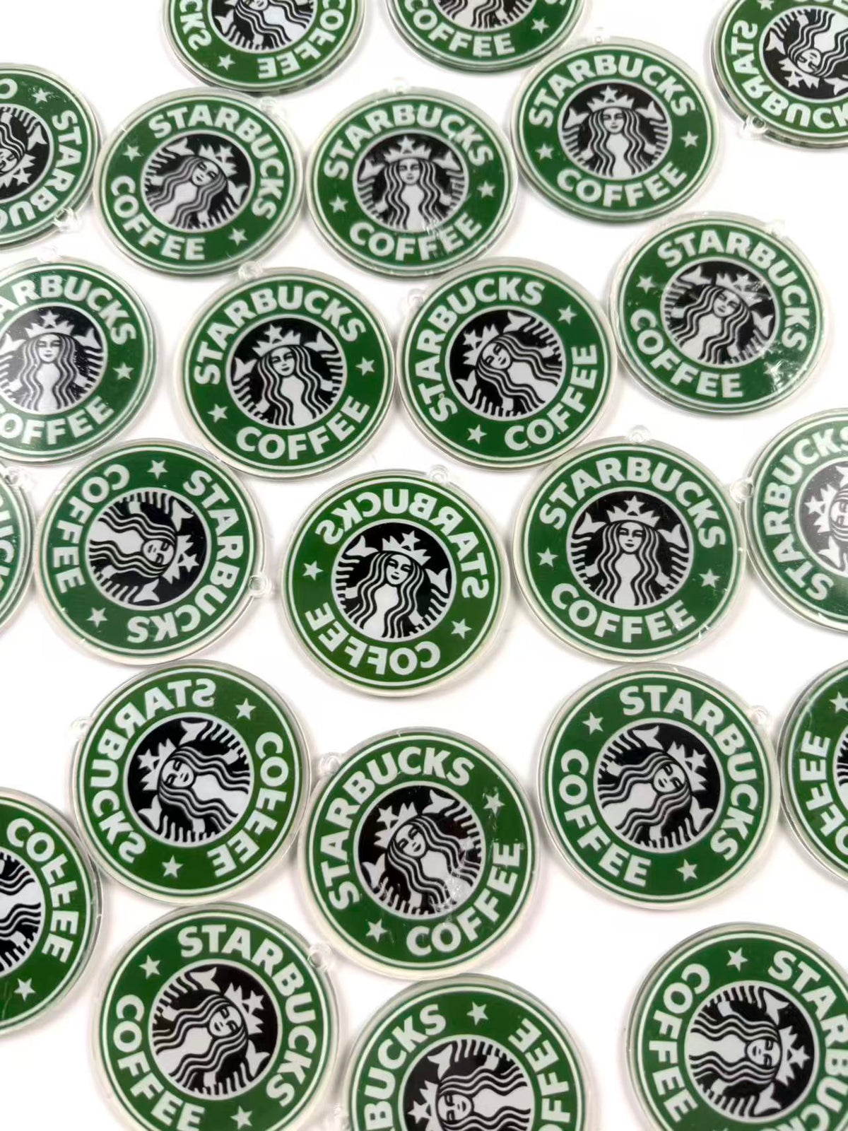 6cm star coffee acrylic flat backs with hole