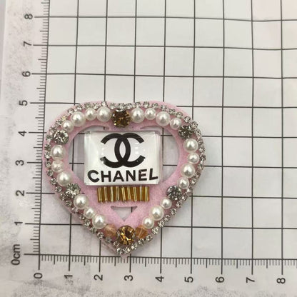 PATCH CC-Style Pearl & Rhinestone Fabric  Patches