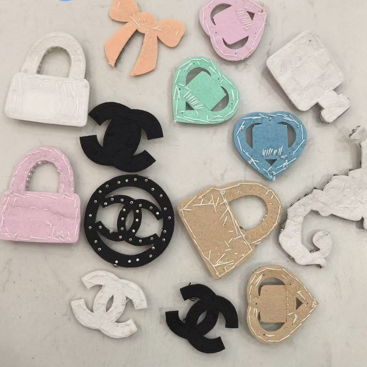 PATCH CC-Style Pearl & Rhinestone Fabric  Patches