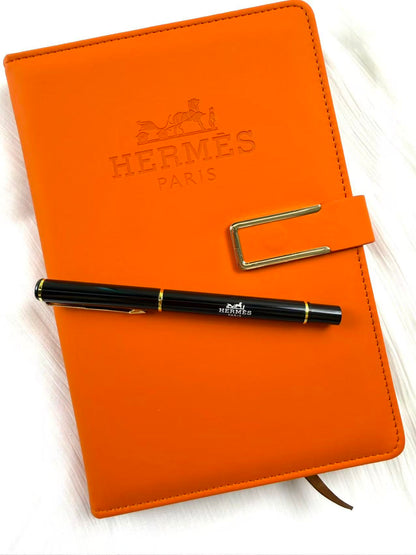 H refillable luxury A5 notebook set with pen