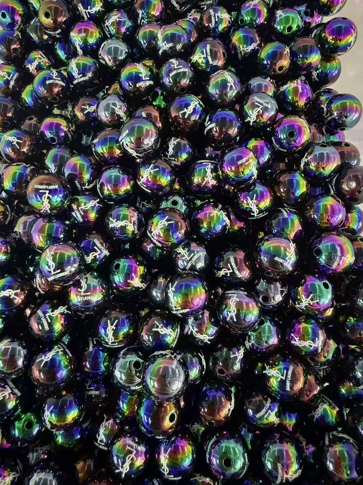 16mm acrylic designer beads(cc/vv/dd/gg/tiff/pra/ysl/h