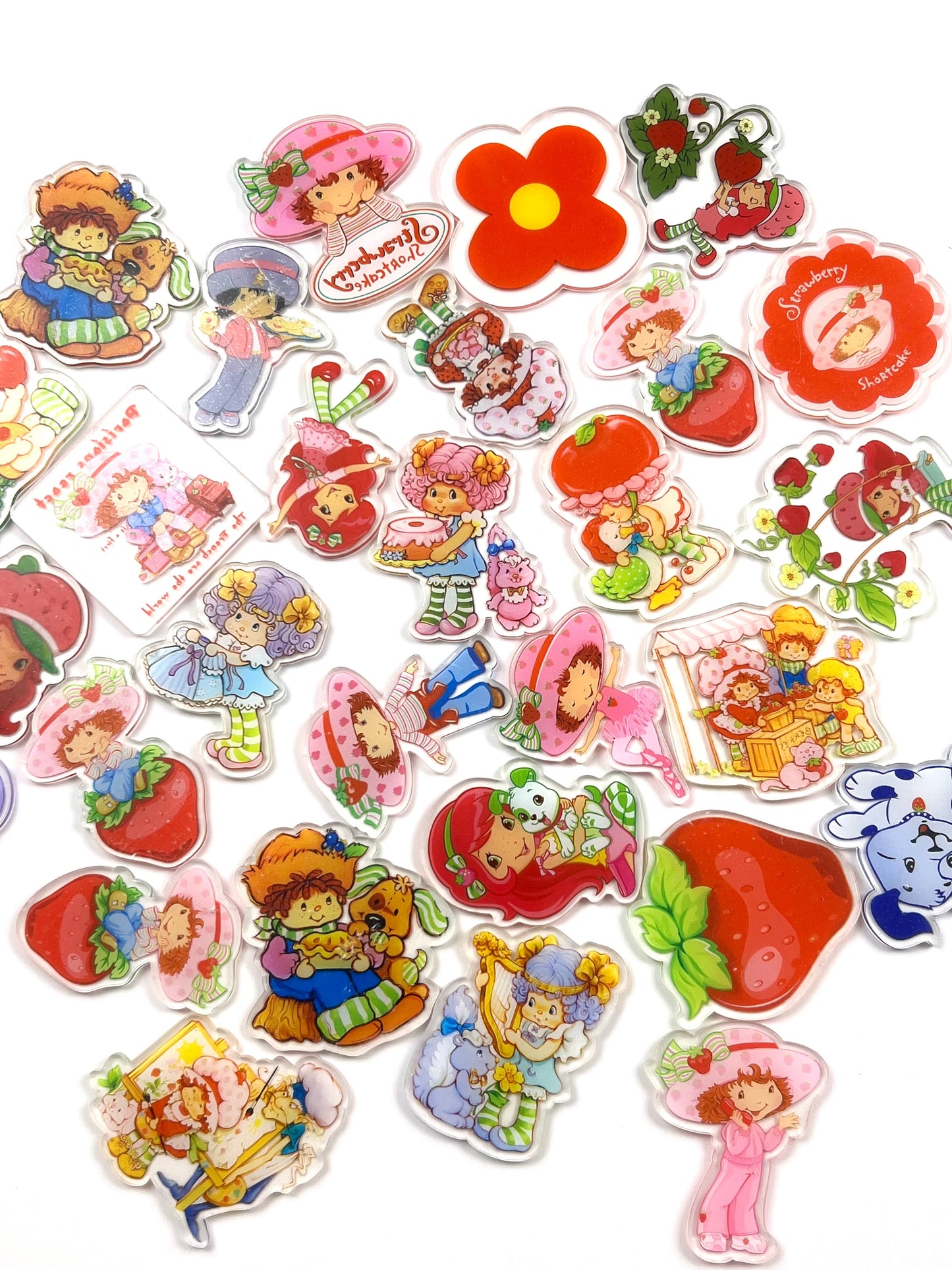 6cm strawberry girl flatback sheet