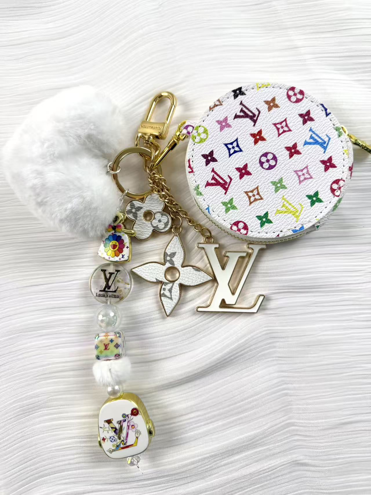 Beaded phone strap keychain bagcharms
