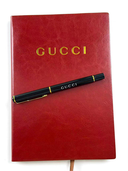 RED GG A5 notebook set with pen