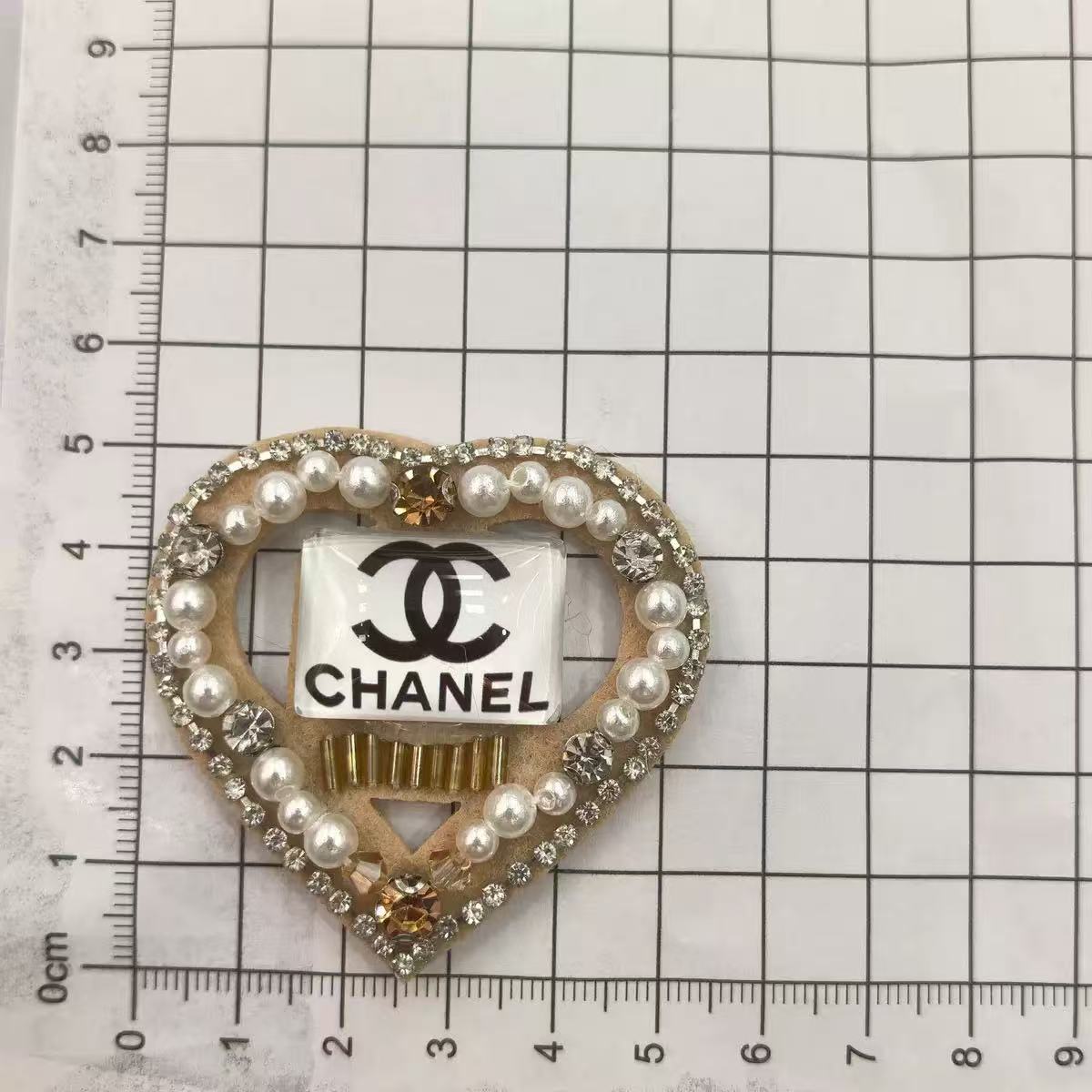PATCH CC-Style Pearl & Rhinestone Fabric  Patches