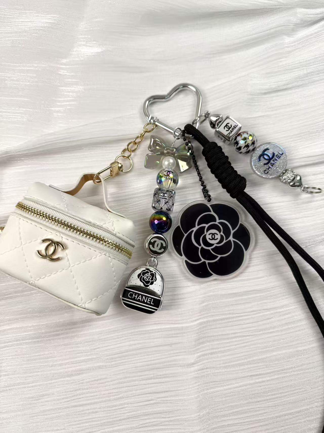 Beaded phone strap keychain bagcharms