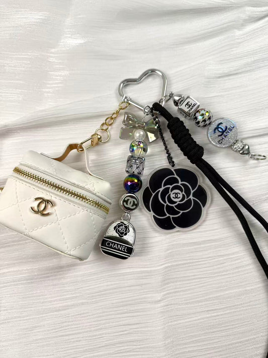 Beaded phone strap keychain bagcharms