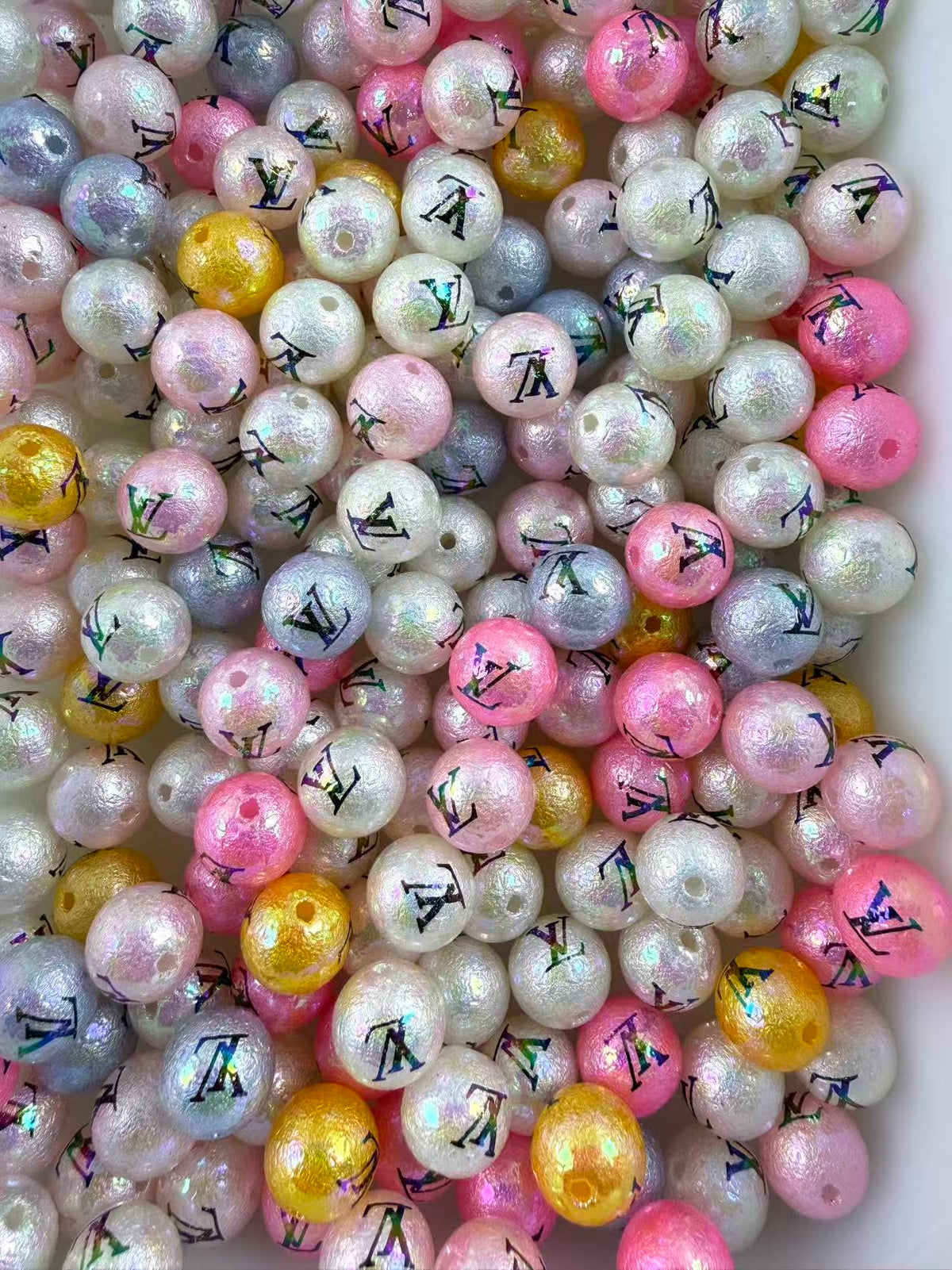 16mm acrylic designer beads(cc/vv/dd/gg/tiff/pra/ysl/h