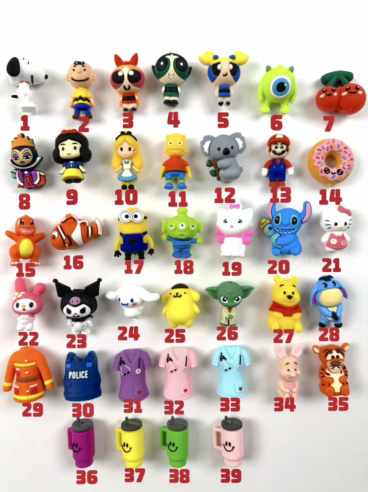 3D Silicone colorful charm focal bead