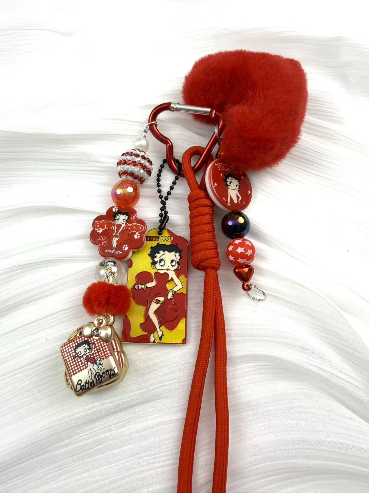 Beaded phone strap keychain bagcharms