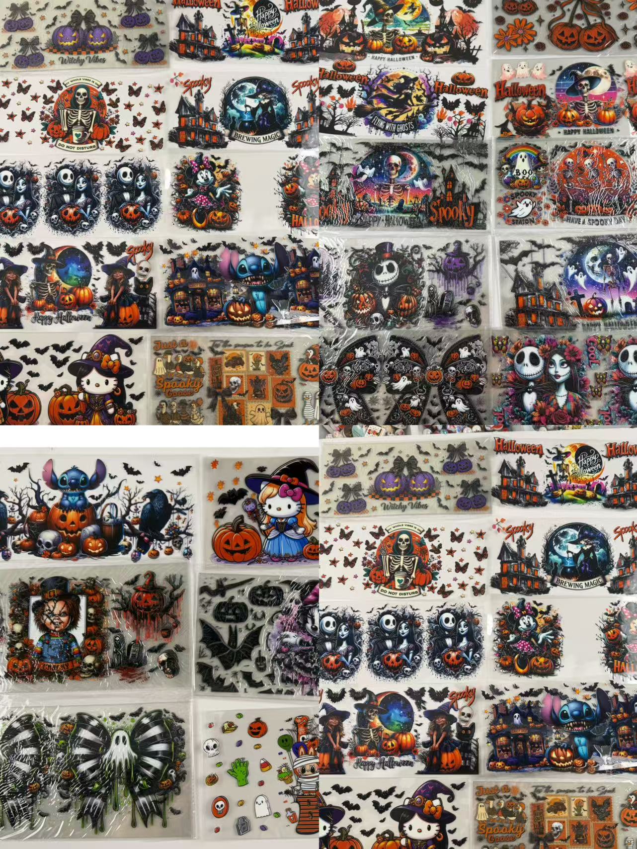 Halloween Cup wrap 16oz UVDTF stickers