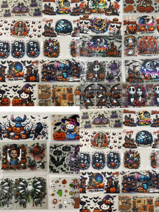 Halloween Cup wrap 16oz UVDTF stickers