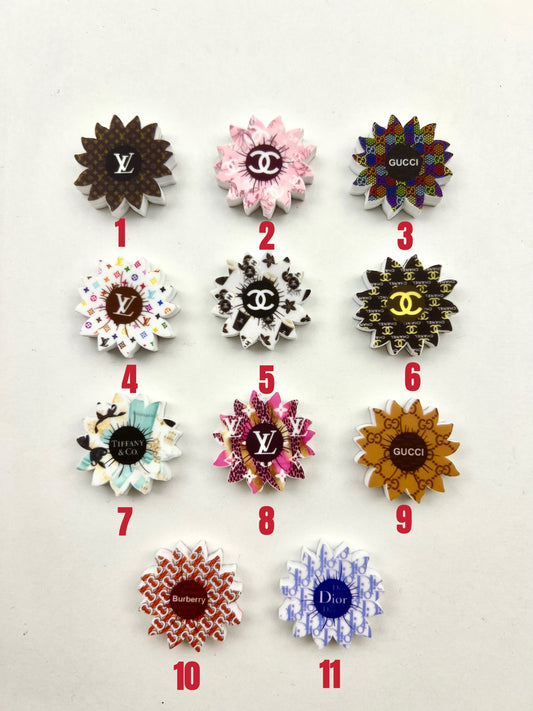 Silicone sunflower focal bead