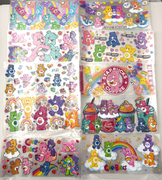 Carebear Cup wrap 16oz UVDTF stickers