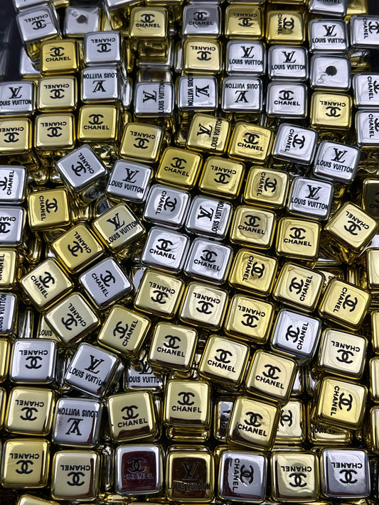 Silver gold designer cube