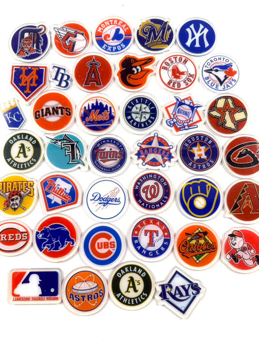 6cm baseball acrylic flatback sheet