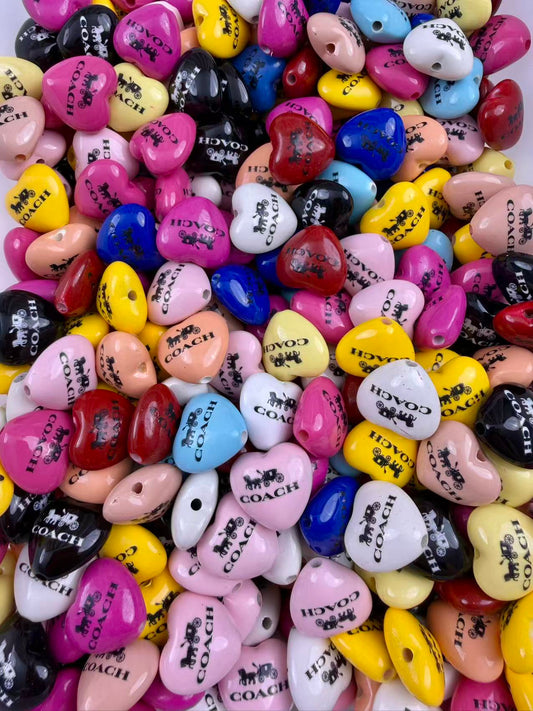 colorful heart mix beads