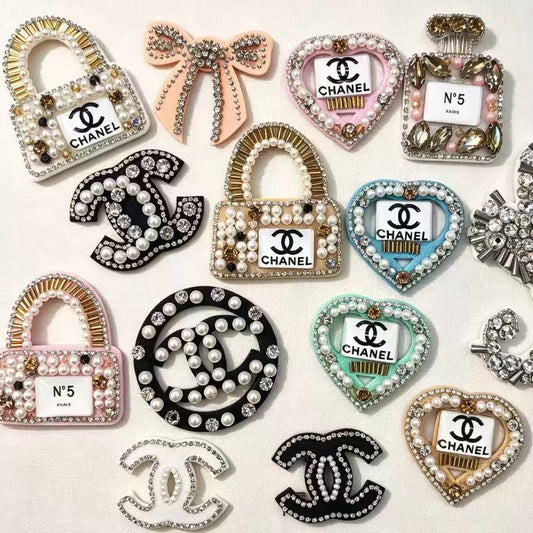 PATCH CC-Style Pearl & Rhinestone Fabric  Patches