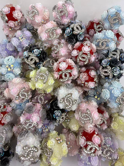 Designer 16mm round fancy bead