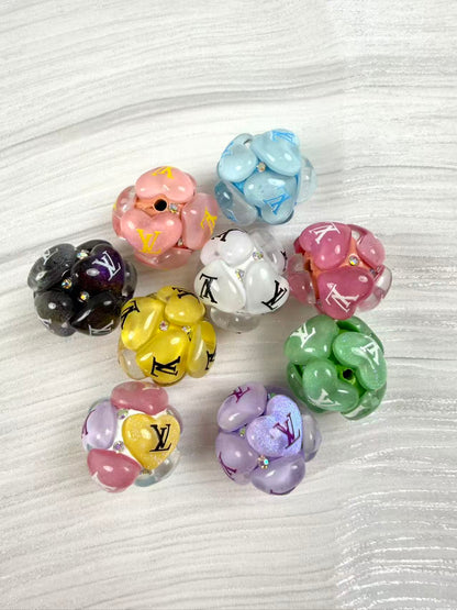 Designer 16mm round fancy bead